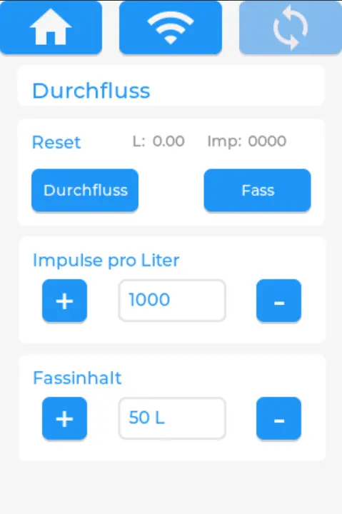 SmartTap Display Einstellungen